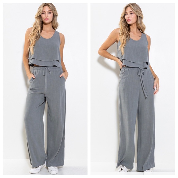 29 Linen Sleeveless Top and Pants Set - Picture 7 of 7